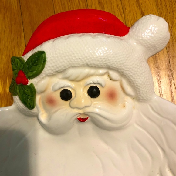Vintage 1978 ceramic Santa Claus platter - Picture 2 of 4